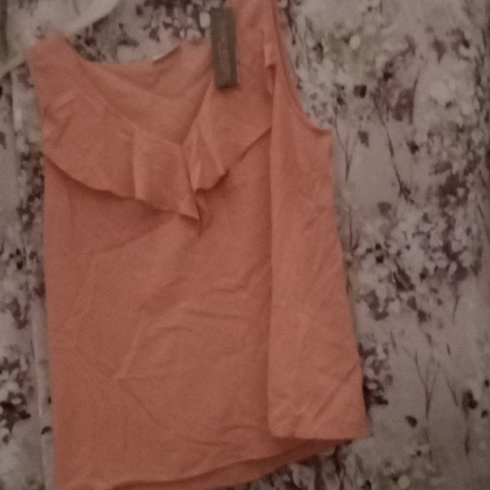 Brand new Eva Mendez coral color top